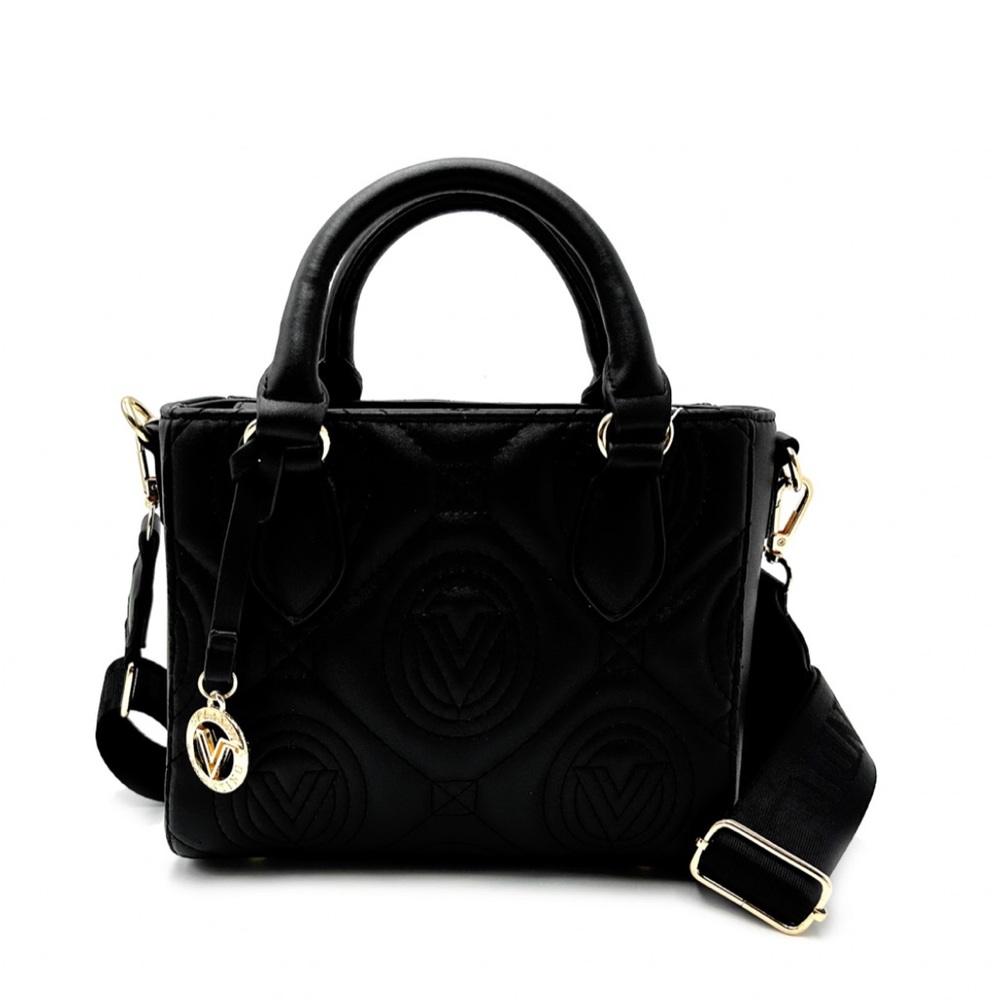 NWT Elegant Black Valentino Orlandi Handbag with Crossbody Strap